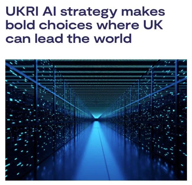 Cover Image for UKRI AI strategy 2026 funding heats UK tech race