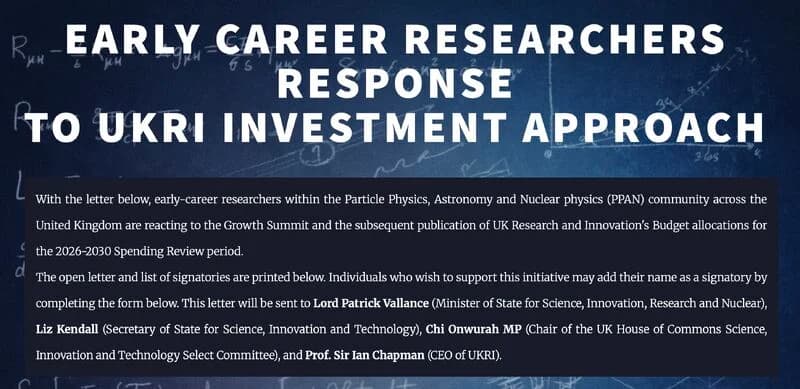 Cover Image for UK physics funding cuts 2026: Risks and responses